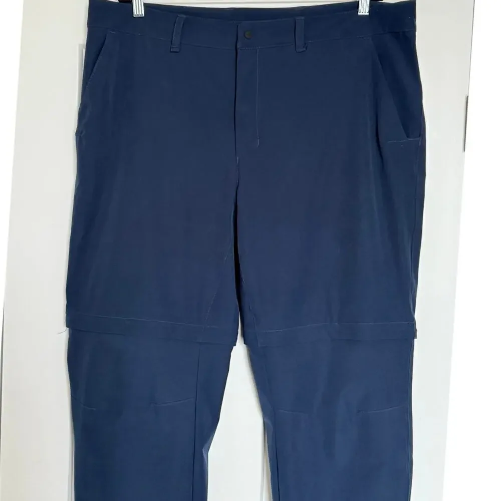 The North Face Mens 40 x 32 Convertible Pant in Navy Hiking Outdoors Travel EUC